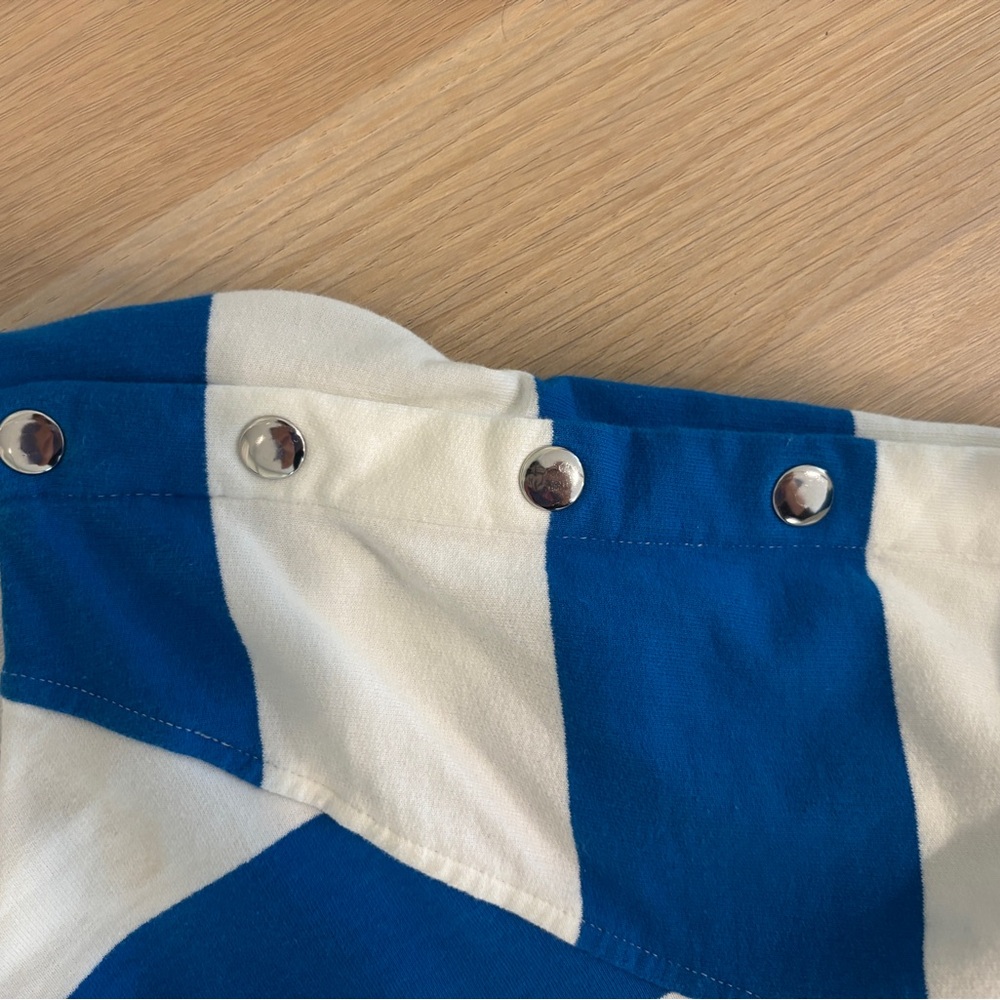 Anthropologie Maeve Striped Blue and White Tee - Picture 3 of 4